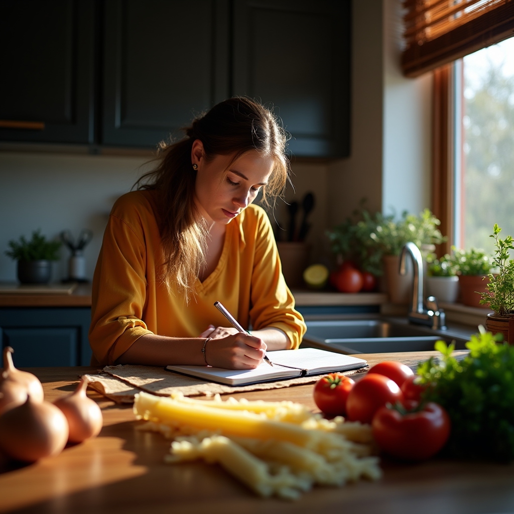 Percorso cucina autonoma con ingredienti freschi e strumenti base